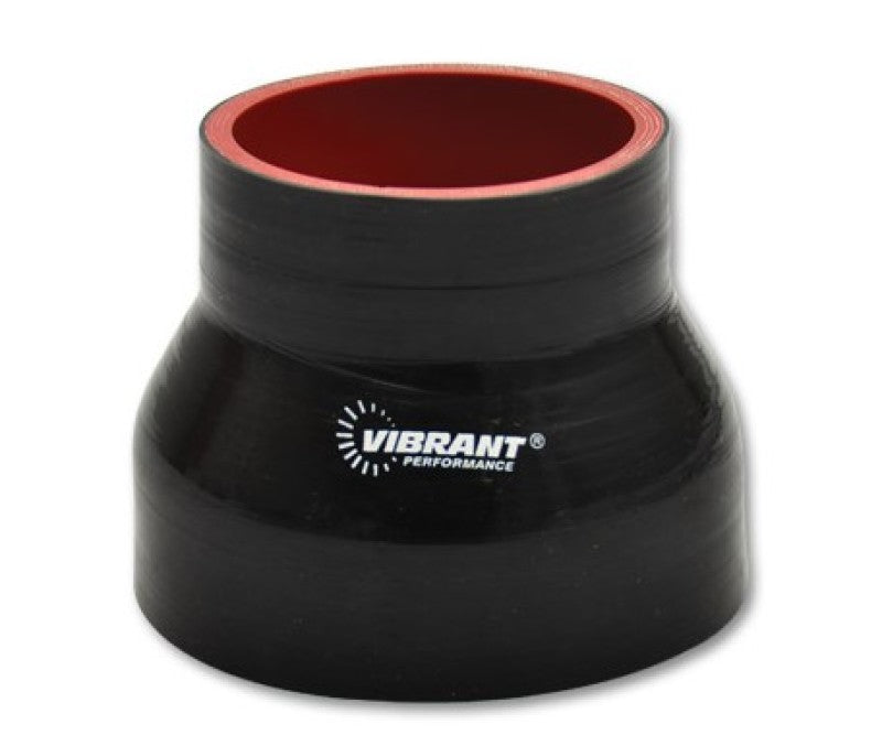 Vibrant 4 Ply Reducer Couper 4.0in ID x 3.50in ID x 4.50in Long - Black - 0