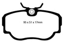 EBC 83-85 BMW 318 1.8 (E30) Yellowstuff Front Brake Pads-4