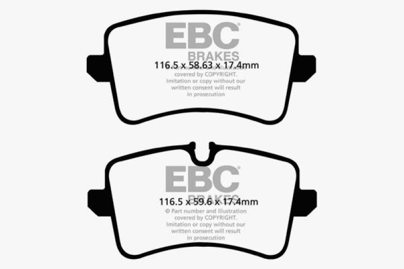 EBC 11 Audi A6 2.0 Turbo Redstuff Rear Brake Pads - 0