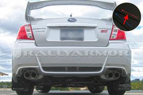 Rally Armor 11-14 Subaru WRX/STI (Sedan Only) Black UR Mud Flap w/Red Logo - 0