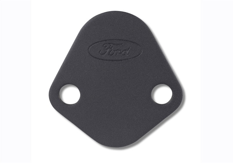 Ford Racing Fuel Pump Block Off Plate - Black Crinkle Finish w/ Ford Oval - 0