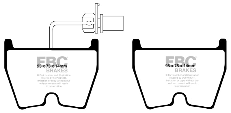 EBC 17-18 Audi Audi RS3 Redstuff Front Brake Pads - 0