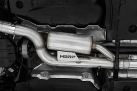 MBRP 2022 Volkswagen Golf R MK8 T304 Stainless Steel 3in Cat-Back, Quad Rear Exit- Carbon Fiber Tip - 0