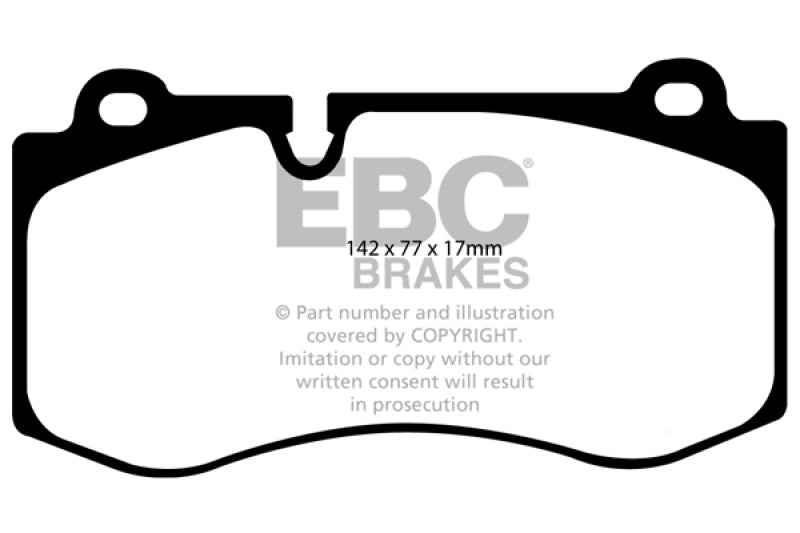 EBC 07-08 Mercedes-Benz CL550 5.5 Redstuff Front Brake Pads - 0