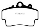 EBC 97-99 Porsche Boxster (Cast Iron Rotors only) 2.5 Yellowstuff Front Brake Pads-4