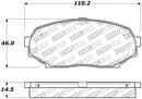 StopTech Performance 90-93 Mazda Miata Front Brake Pads D525-2