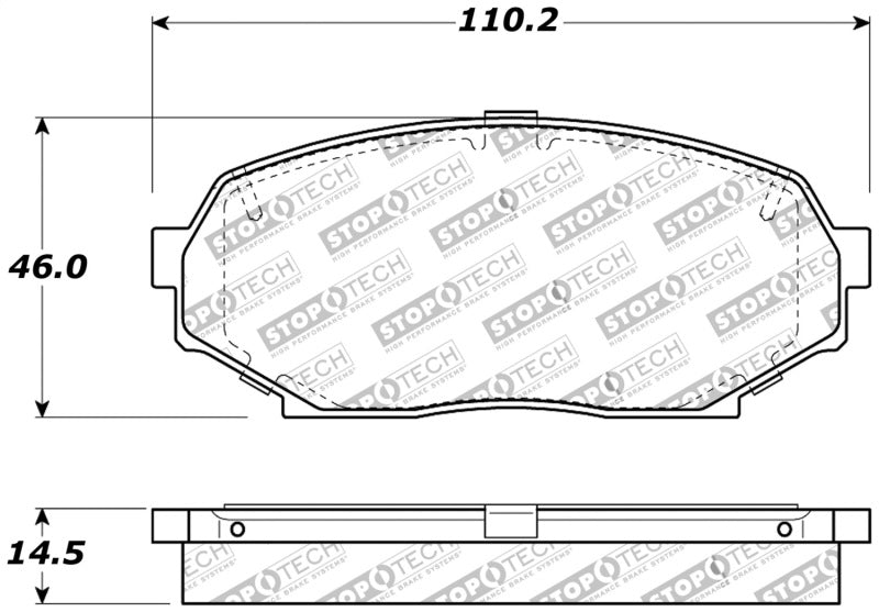 StopTech Performance 90-93 Mazda Miata Front Brake Pads D525 - 0