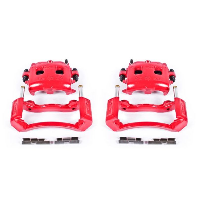 Power Stop 02-05 Dodge Ram 1500 Front Red Calipers w/Brackets - Pair - 0