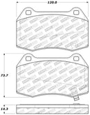 StopTech Performance 02-07 350z/G35 w/ Brembo Front Brake Pads-1