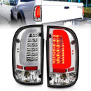 ANZO 95-00 Toyota Tacoma LED Taillights Chrome Housing Clear Lens (Pair)-1