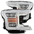 AlphaRex 18-19 Ford F-150 NOVA LED Projector Headlights Plank Style Chrome w/ActivLight/Seq Signal-4