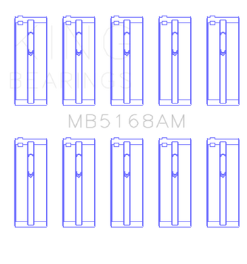 King Engine Bearings Acura F22B1/Honda F22A1/F22A6/F22B1/F22B2/F22B6 Main Bearing Set - Size STD - 0