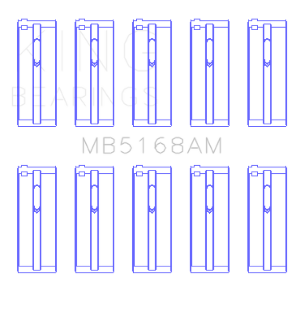 King Engine Bearings Acura F22B1/Honda F22A1/F22A6/F22B1/F22B2/F22B6 Main Bearing Set - Size STD