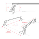 Go Rhino 20-22 Jeep Gladiator JT/16-22 Toy. Tacoma/05-21 Nssn Frontier XRS Cross Bars Kit - Tex. Blk-33