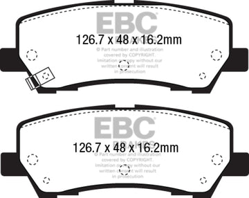 EBC 2015+ Ford Mustang 5.0L (w/Performance Package) Bluestuff Rear Brake Pads - 0
