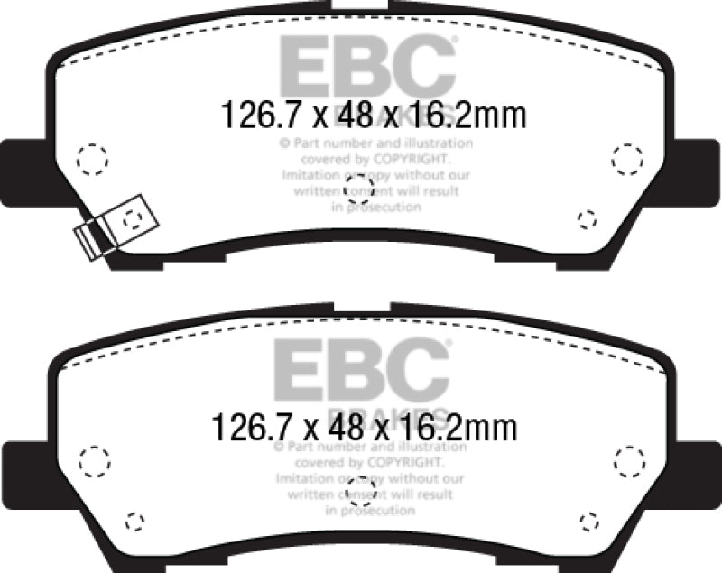 EBC 2015+ Ford Mustang 5.0L (w/Performance Package) Bluestuff Rear Brake Pads - 0