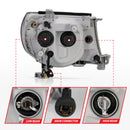 ANZO 2005-2011 Toyota Tacoma Projector Headlights w/ Halo Black-10