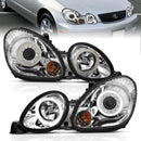 ANZO 1998-2005 Lexus Gs300 Projector Headlights w/ Halo Chrome-1