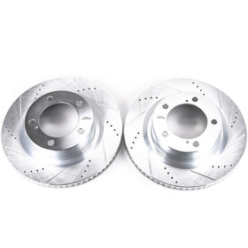 Power Stop 16-21 Toyota Land Cruiser Front Evolution Drilled & Slotted Rotors - Pair - 0