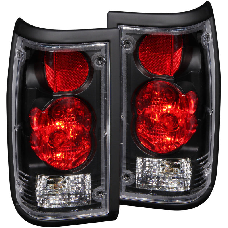 ANZO 1986-1993 Mazda B2000 Taillights Black - 0