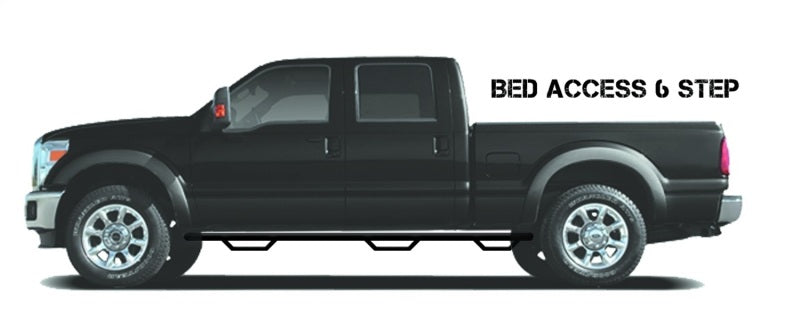 N-Fab Podium LG 10-18 Dodge Ram 2500/3500 Crew Cab 6.5ft Bed - Tex Black - Bed Access - 3in - 0