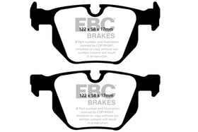 EBC 06-12 BMW 335i 3.0T (E90/E92/E93) Bluestuff Rear Brake Pads - 0