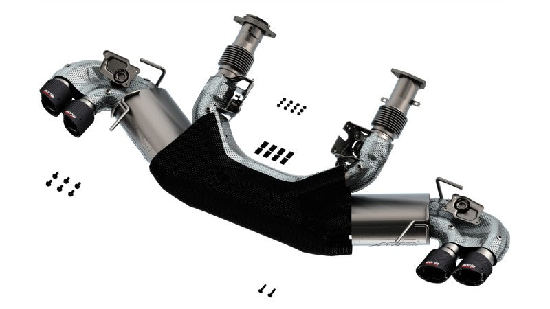 Borla 2020 Chevrolet Corvette C8 6.2L ATAK 3in Exhaust System Dual Round Angle Cut Carbon Fiber Tips - 0