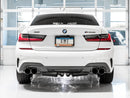AWE Tuning 2019+ BMW M340i (G20) Non-Resonated Touring Edition Exhaust - Quad Chrome Silver Tips-3