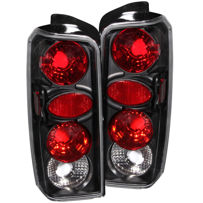 ANZO 1997-2001 Jeep Cherokee Taillights Black - 0