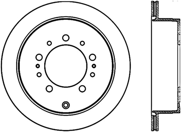 StopTech Sport Slot 08-13 Lexus LX450/470/570 / 07-12 Toyota Tundra Slotted Right Rear CRYO Rotor