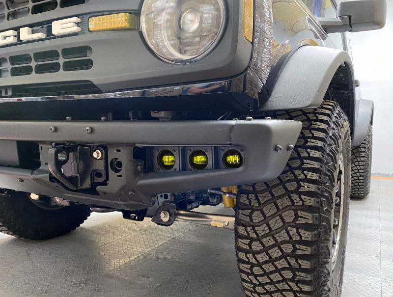 ORACLE Lighting 21-22 Ford Bronco Triple LED Fog Light Kit for Steel Bumper - Yellow