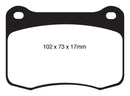 EBC 08+ Lexus IS-F 5.0 Yellowstuff Rear Brake Pads-4