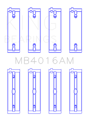 King Engine Bearings Mitsubishi 181CI 3.0L 6G72 V6 Main Bearing Set - Size STD - 0