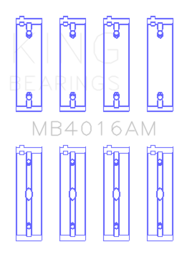 King Engine Bearings Mitsubishi 181CI 3.0L 6G72 V6 Main Bearing Set - Size STD