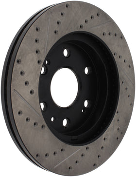 StopTech 05-10 GMC Sierra 1500 (w Rear Drum) / 07-09 GMC Yukon Front Left Slotted & Drilled Rotor - 0