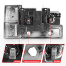 ANZO 88-98 Chevrolet C1500 Crystal Headlights Chrome w/ Signal and Side Marker Lights-5