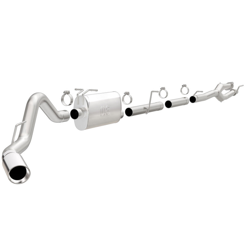 MagnaFlow Sys C/B 11-15 Ford Super Duty F250 6.2L EC CC, SS 3.5in Single Rear Pass Side Ext 5in Tip - 0