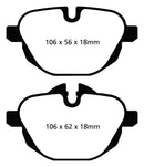 EBC 14+ BMW i8 1.5 Turbo/Electric Yellowstuff Rear Brake Pads-4