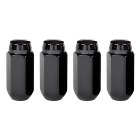 McGard Hex Lug Nut (Cone Seat) M14X1.5 / 22mm Hex / 1.945in. Length (4-Pack) - Black - 0