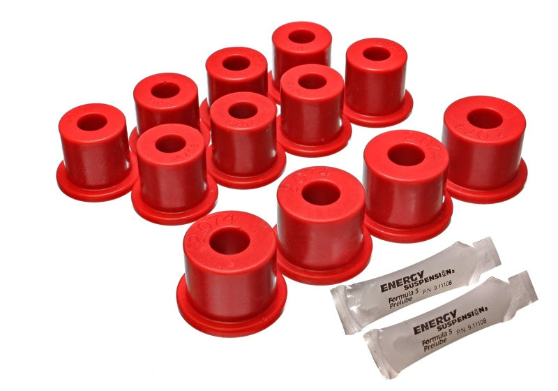 Energy Suspension 80-86 Nissan 720 & Hardbody Pickup 2WD Red Rear Leaf Spring Bushing Set - 0