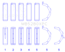 King Engine Bearings Ford 4.6L/5.4L V8 SOHC Performance Coated Main Bearing Set - Size STD-1