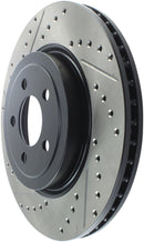 StopTech 05-09 Chrysler 300 (5.7L V8 exc SRT-8) Front Right Slotted & Drilled Rotor-5