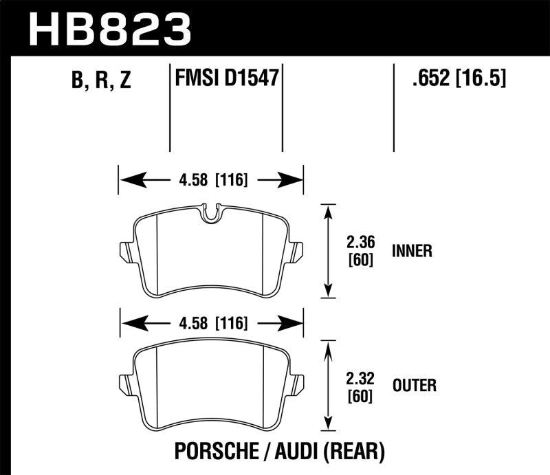 Hawk 11-18 Audi A8 Quattro HPS 5.0 Rear Brake Pads - 0