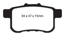 EBC 09-14 Acura TSX 2.4 Greenstuff Rear Brake Pads-2