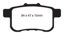 EBC 09-14 Acura TSX 2.4 Yellowstuff Rear Brake Pads-3