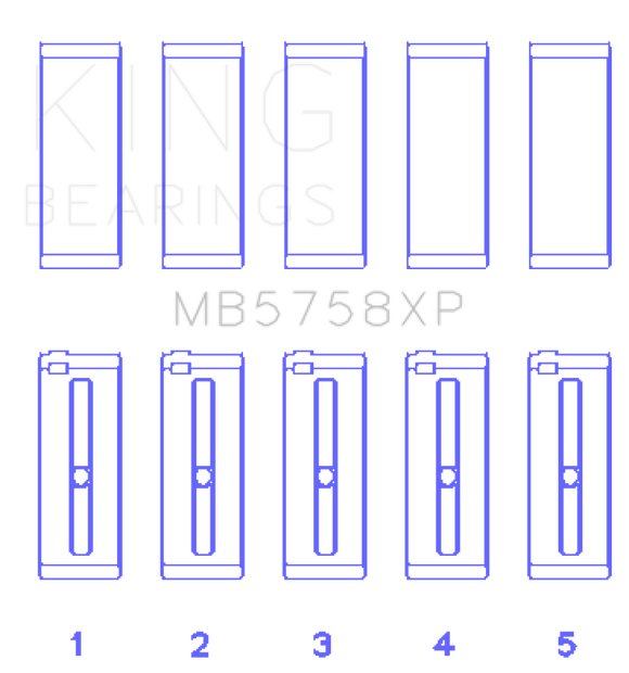 King Engine Bearings Peugeot EP6 1.6L/BMW N14B16C Main Bearing Set - Size STD