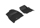3D MAXpider 2017-2019 Ford F-250/350/450 Kagu 1st Row Floormat - Black-1