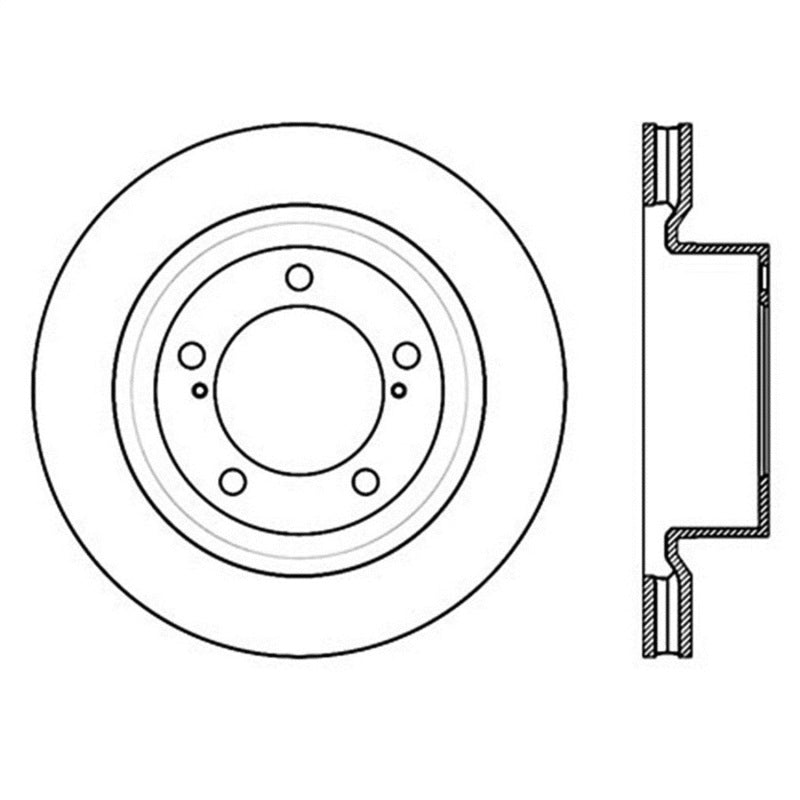 StopTech 07-09 Toyota Tundra / 08-09 Toyota Sequoia Front Left Slotted & Drilled Rotor - 0