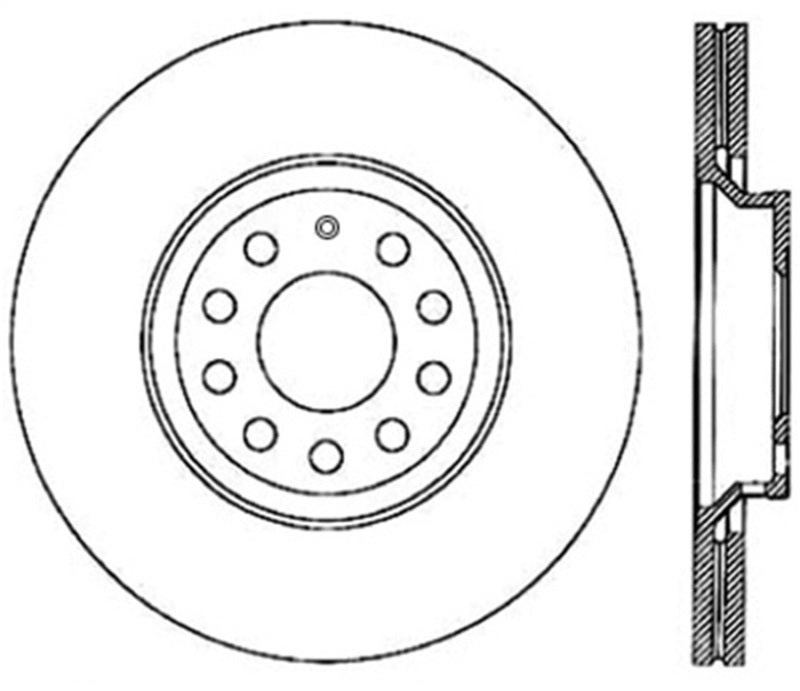 StopTech 09 VW Passat CC / 06-09 Passat Slotted & Drilled Left Rear Rotor - 0