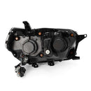 AlphaRex 10-13 Toyota 4Runner PRO-Series Projector Headlights Plank Style Black w/Seq Signal/DRL-4